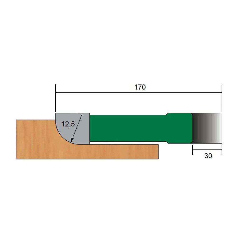 Fresa para Almofada Tipo Cruzeiro Ø170 x 30 – 2 Dentes - Cód. 1761.01